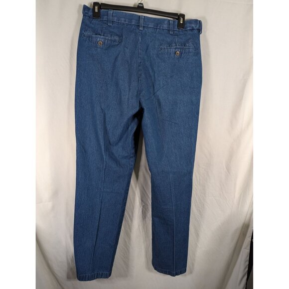 Haggar Mens Classic Fit Work To Weekend Denim Jeans 36x34 100% Cotton - Picture 2 of 5